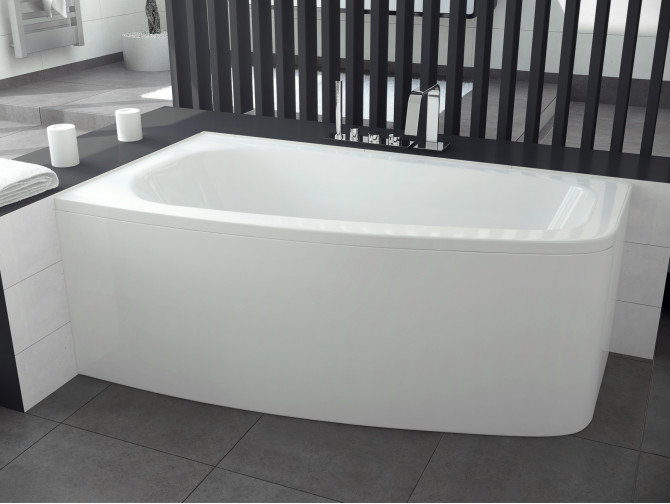 Badewanne Eckwanne Luna 150x80 Links | Ablauf Viega & Füße GRATIS !