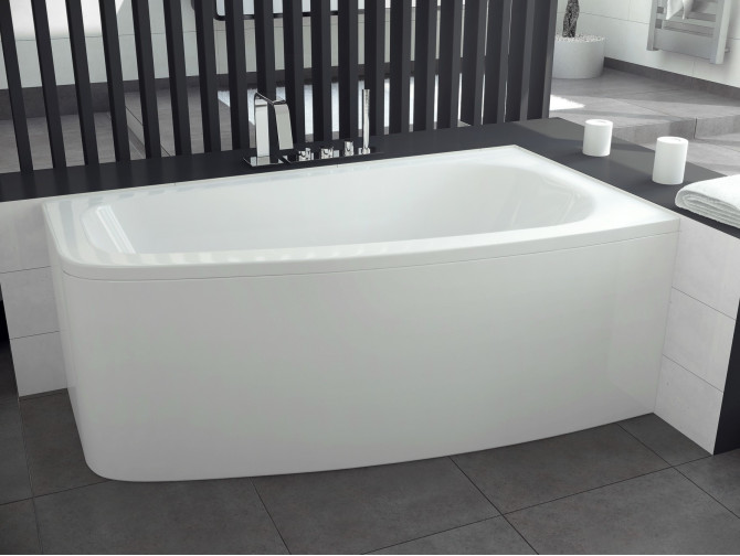 Badewanne Eckwanne Luna 150x80 Rechts| Ablauf Viega & Füße GRATIS !