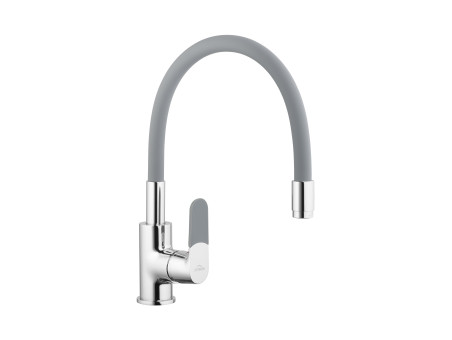 Küchenarmatur Grau JOGA Wasserhahn Küchenmischer mit flexiblen Auslauf