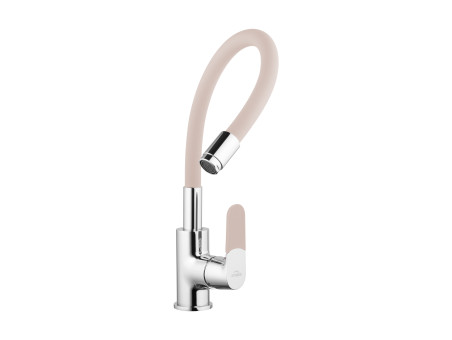 Küchenarmatur Beige JOGA Wasserhahn Küchenmischer mit flexiblen Auslauf