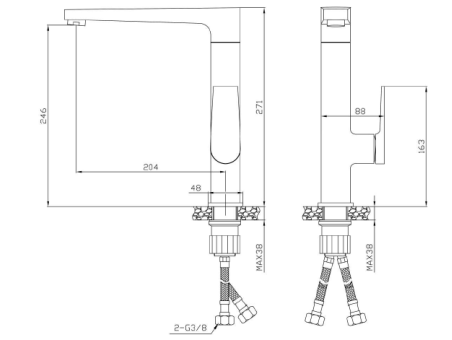 Küchenarmatur Schwarz-Gold MIDNIGHTE Wasserhahn Küchenmischer