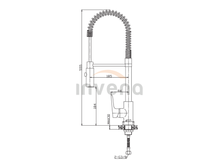Küchenarmatur Silber DOKOS Wasserhahn Küchenmischer