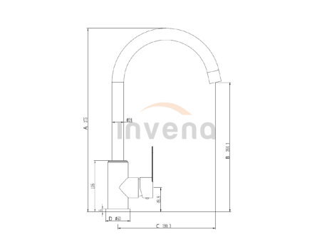 Küchenarmatur Schwarz IRON Wasserhahn Küchenmischer