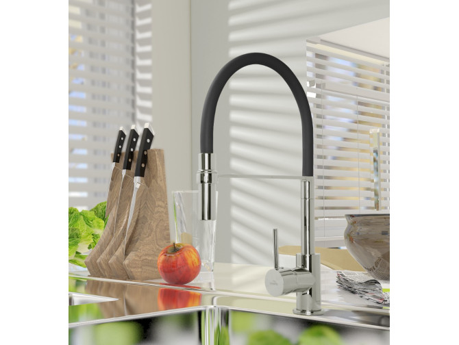 Küchenarmatur Schwarz KAMELEONE...