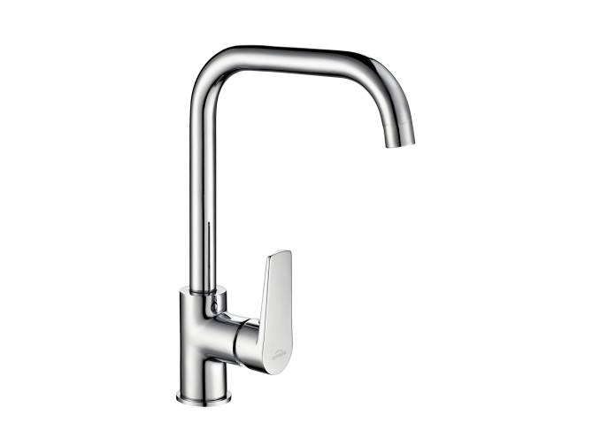 Küchenarmatur Silber LARISA Wasserhahn Küchenmischer