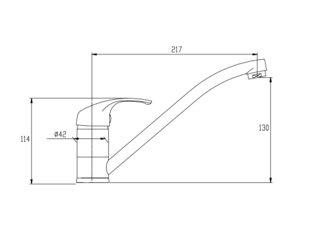 Küchenarmatur Silber MITRIS Wasserhahn Küchenmischer