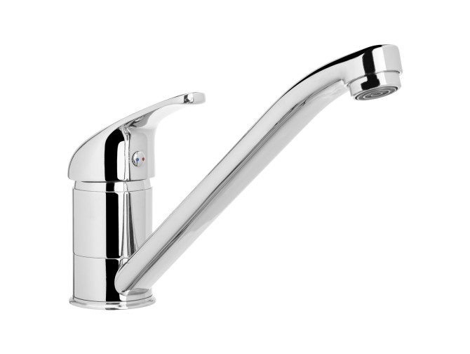 Küchenarmatur Silber PEREA Wasserhahn Küchenmischer