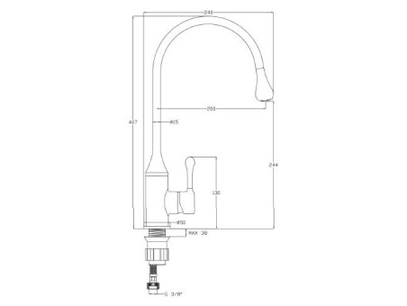 Küchenarmatur Beige PINGO Wasserhahn Küchenmischer