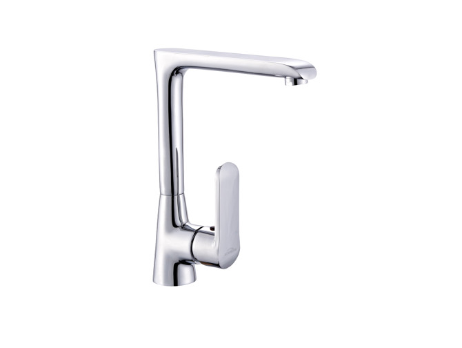 Küchenarmatur Silber SIROS Wasserhahn Küchenmischer