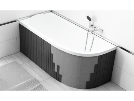 Badewanne Eckwanne Miaz 130x130 | Ablauf Viega & Füße GRATIS !