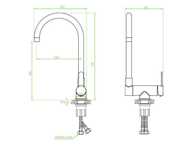 Küchenarmatur in Silber BONA... Küchenarmatur in Silber BONA...