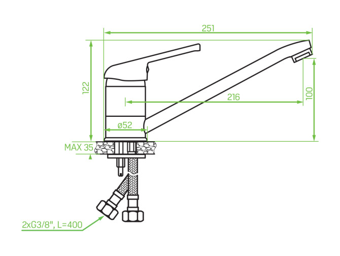 Küchenarmatur in Schwarz IGA... Küchenarmatur in Schwarz IGA...