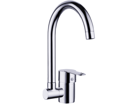 Küchenarmatur in Silber LILA  Wasserhahn Küchenmischer mit klappbarem Auslauf