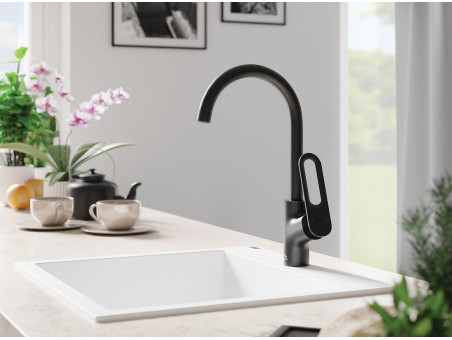 Küchenarmatur in Schwarz TIERRA  Wasserhahn Küchenmischer