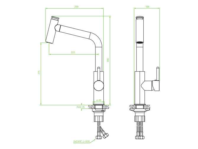 Küchenarmatur in Silber TOROS... Küchenarmatur in Silber TOROS...