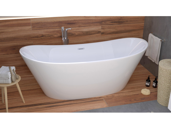 Freistehende Badewanne ROSSA 170x80 +...