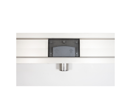 Komplettset Duschrinnen DUPLEXA 50, Edelstahl Silber, 2in1 Befliesbar Abfluss