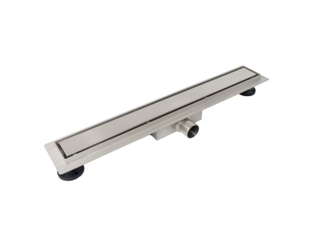 Komplettset Duschrinnen DUPLEXA 60, Edelstahl Silber, 2in1 Befliesbar Abfluss