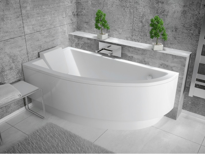 Badewanne Eckwanne Praktika 150x70 Links | Ablauf Viega & Füße GRATIS !