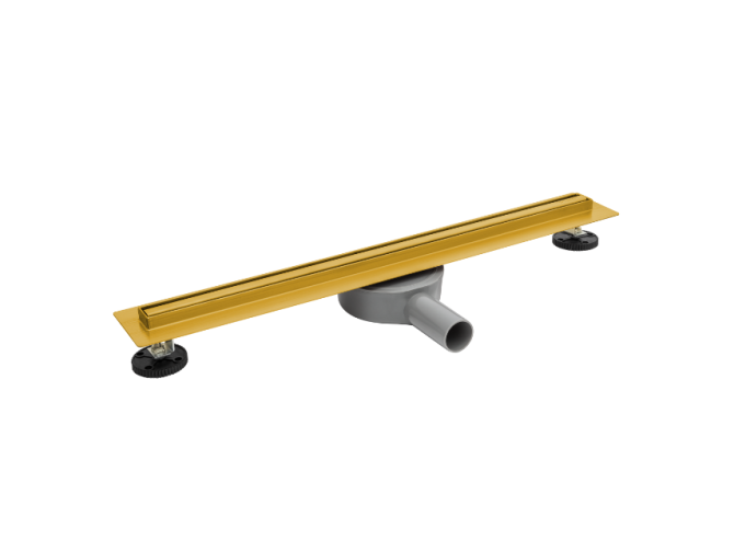 Komplettset Duschrinnen SLIM & LOW PROLINE 70, Edelstahl Gold