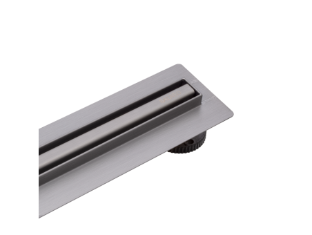 Komplettset Duschrinnen SLIM & LOW PROLINE 70, Edelstahl Grau