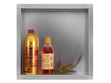 Duschregal Unterputz 30x30x10 cm Wandnische WALL BOX NO RIM Silber