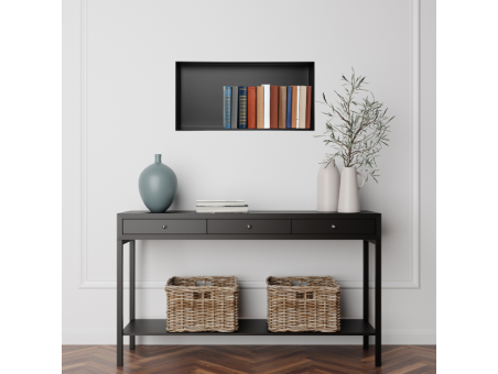 Duschregal Unterputz 30x60x7 cm Wandnische WALL BOX NO RIM Schwarz