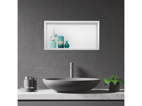 Duschregal Unterputz 30x60x10 cm Wandnische WALL BOX ONE Weiß