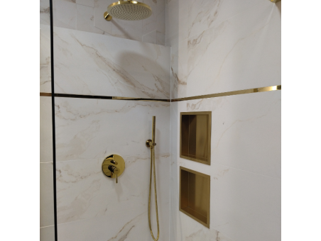 Duschregal Unterputz 30x30x10 cm Wandnische WALL BOX ONE Gold