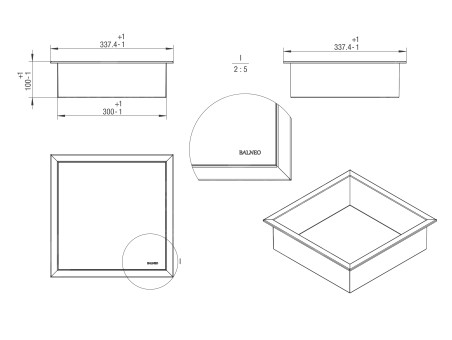 Duschregal Unterputz 30x30x10 cm Wandnische WALL BOX ONE Gold