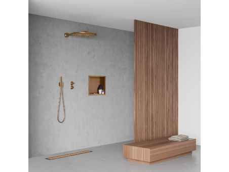 Duschregal Unterputz 30x30x7 cm Wandnische WALL BOX ONE Kupfer