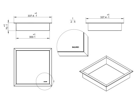 Duschregal Unterputz 30x30x7 cm Wandnische WALL BOX ONE Kupfer