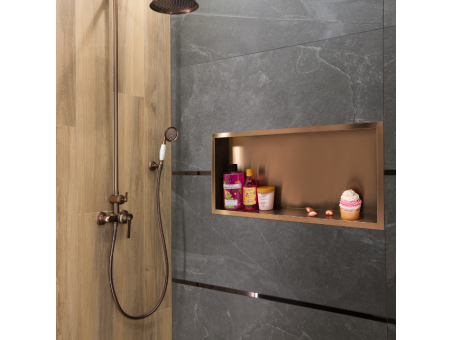 Duschregal Unterputz 30x60x10 cm Wandnische WALL BOX ONE Kupfer