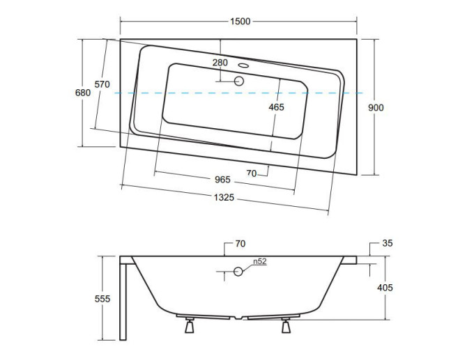 Badewanne Eckwanne Infinityz 150x90... Badewanne Eckwanne Infinityz 150x90...