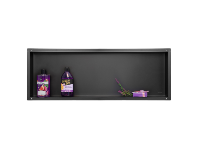 Duschregal Unterputz 30x90x10 cm Wandnische WALL BOX NO RIM Schwarz