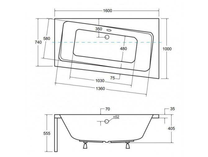 Badewanne Eckwanne Infinityz 160x100... Badewanne Eckwanne Infinityz 160x100...