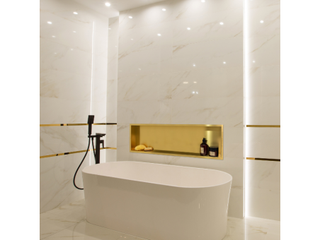 Duschregal Unterputz 30x90x7 cm Wandnische WALL BOX ONE Gold