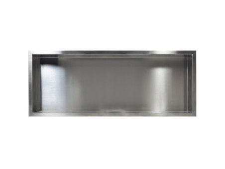 Duschregal Unterputz 30x90x7 cm Wandnische WALL BOX ONE Silber