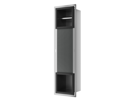 Toilettenpapierhalter Unterputz Wandnische in Schwarz WALL BOX PAPER 2, mit Toilettenpapieraufbewahrung