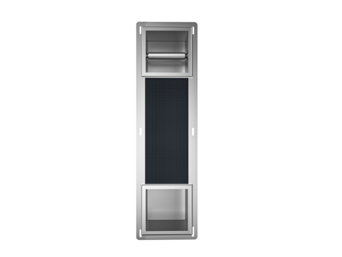 Toilettenpapierhalter Unterputz Wandnische in Silber WALL BOX PAPER 2, mit Toilettenpapieraufbewahrung