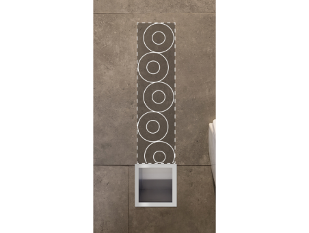Toilettenpapieraufbewahrung Unterputz Wandnische  WALL BOX PAPER 3 Silber