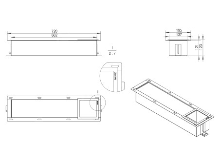 Toilettenpapieraufbewahrung Unterputz Wandnische  WALL BOX PAPER 3 Silber
