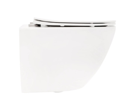 WC-Toilette: Schüssel ROLO Weiß mit Klosettsitz Slim Soft-Close