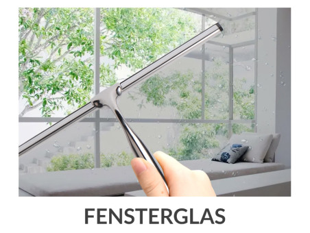 Abzieher Für Fensterscheiben und Duschkabinen, Glaswischer Edelstahl , Badwischer Chrom, Duschabzieher Wasserabstreifer