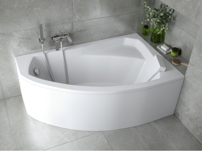 Badewanne Eckwanne Rimax 140x90 Rechts | Ablauf Viega & Füße GRATIS !