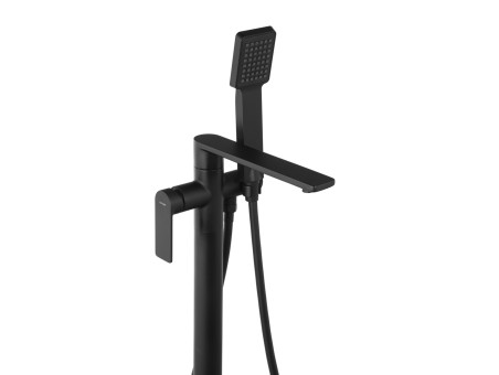 Freistehende Badewannenarmatur in Schwarz TRINO Badarmatur Wannenbatterie