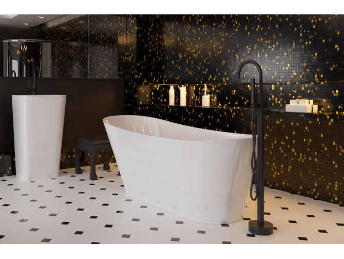 Freistehende Badewannenarmatur in... Freistehende Badewannenarmatur in...