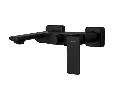 Badewannenarmatur in Schwarz TRINO Badarmatur Wannenbatterie