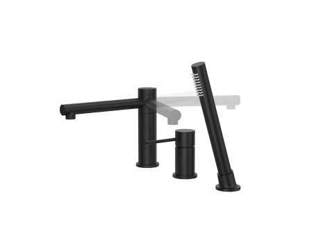 Badewannenarmatur in Schwarz LUGO Badarmatur Wannenbatterie