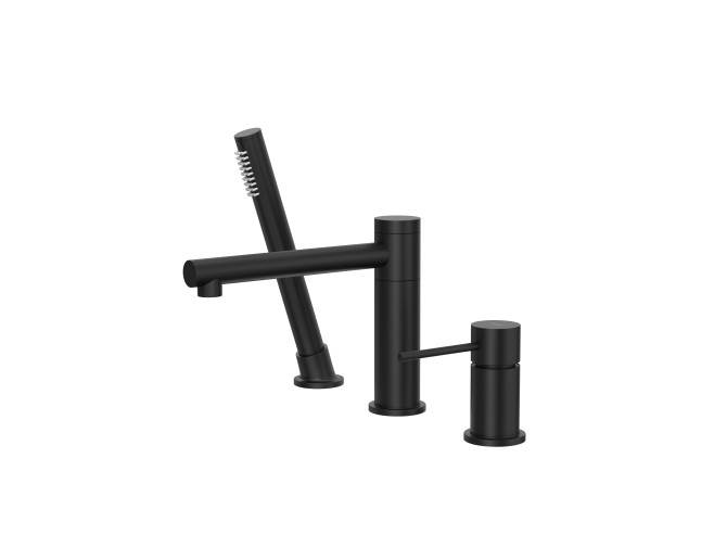 Badewannenarmatur in Schwarz LUGO... Badewannenarmatur in Schwarz LUGO...